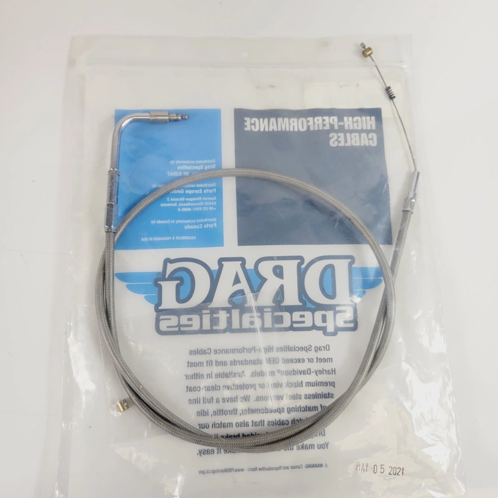 Braided Idle Cable for Harley (1996–2007) - 41.5" Length
