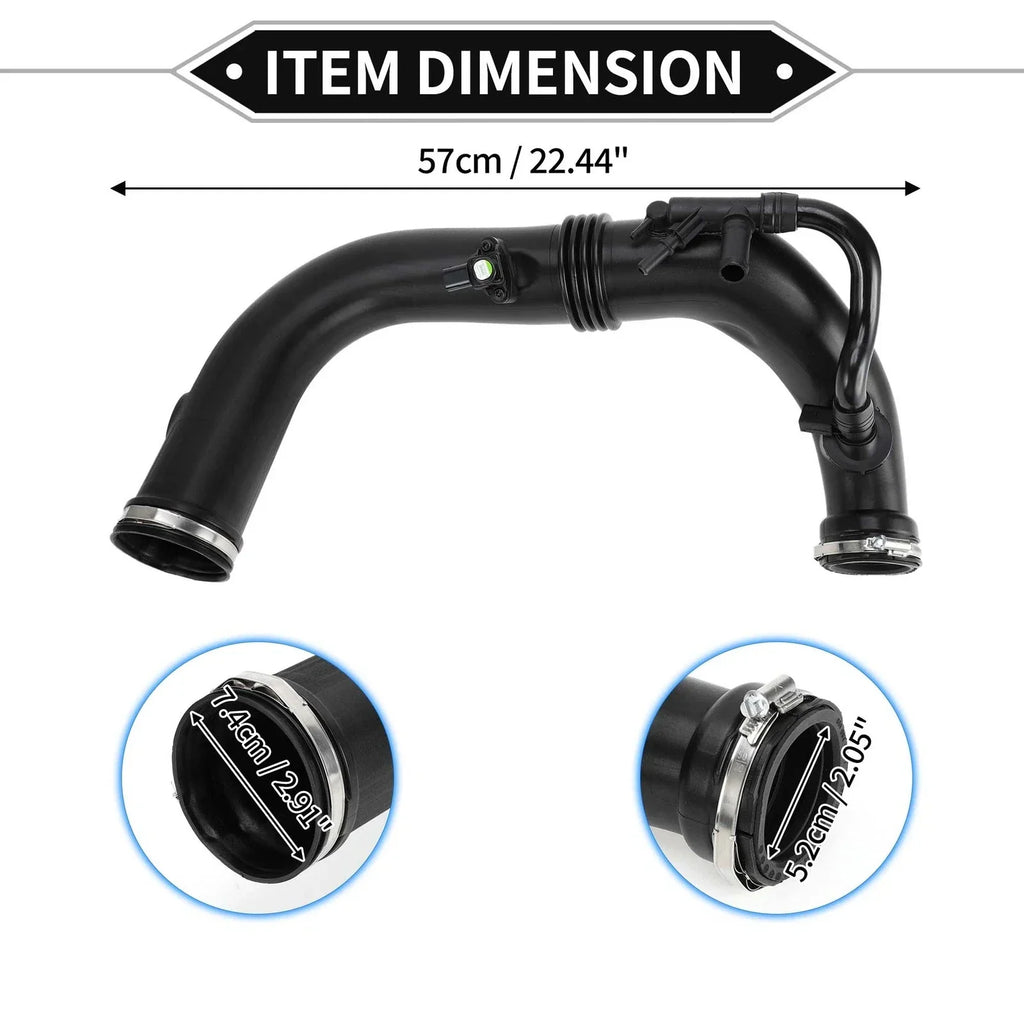 Intake Hose for Mercedes-Benz W204 2012-2015, Black, 2 x Compatible Parts