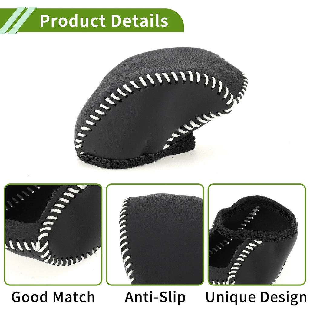 Gear Shift Knob Cover for Toyota RAV4 (2019–2024) Black Beige Faux Leather