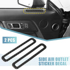 2pcs Carbon Fiber Side Air Outlet Sticker Trim for Ford Mustang (2015–2020)