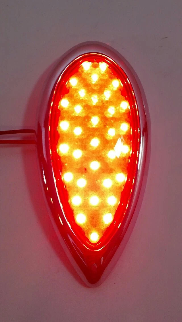 LED Tail Light with Chrome Bezel and Gasket for 1938–1939 Ford
