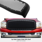 Upper Black Rivet Mesh Grille for Ram 1500/2500/3500 (2006-2009)