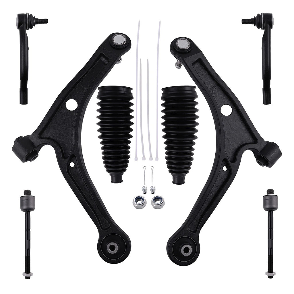 8x Front Lower Control Arms Tie Rods for Honda Pilot (2003–2008) Acura MDX (2001–2006)