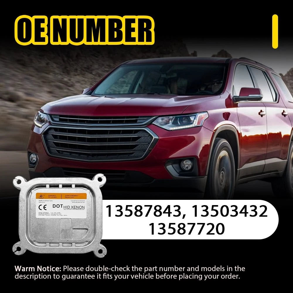 2X HID Xenon Ballast Control Unit for Chevrolet Traverse (2018–2020)