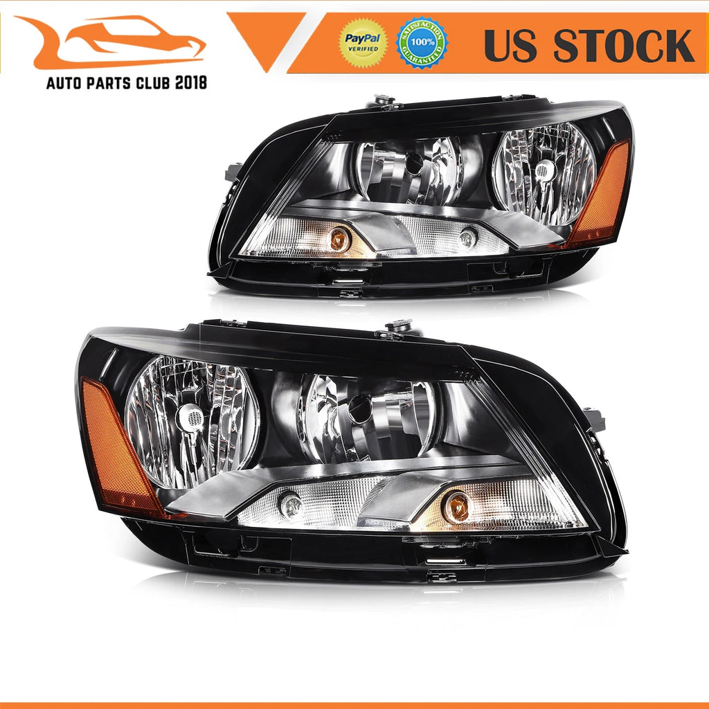 Headlight Assembly for Volkswagen Passat (2012–2015) Black Housing Left+Right
