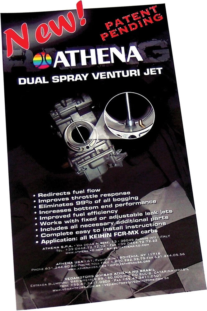 ATHENA Dual Spray Venturi Jet Kit for Honda Keihin FCR Carburetors (2002–2008)