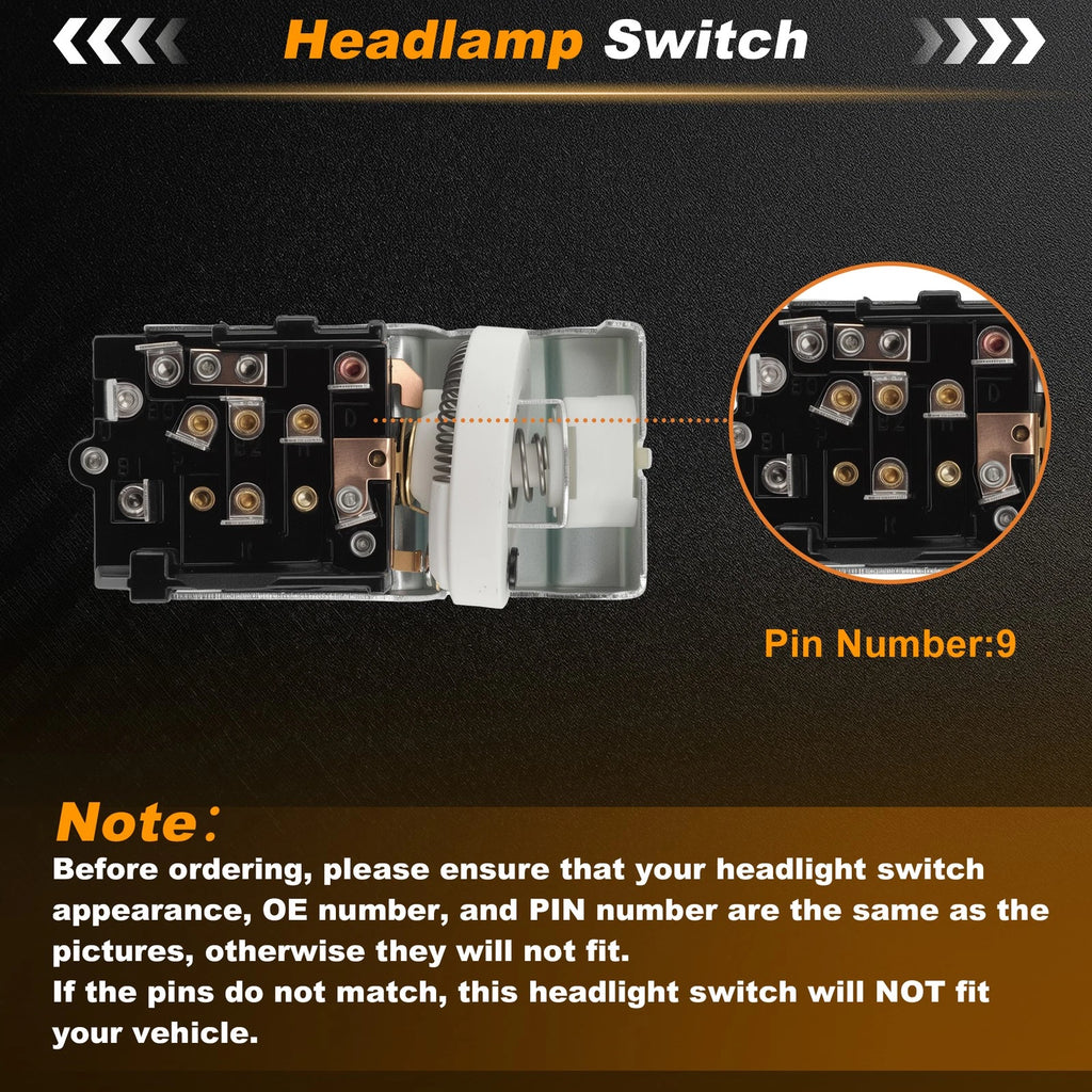 Headlight Switch for Dodge Dakota (1997–1998) No. 56021898AB
