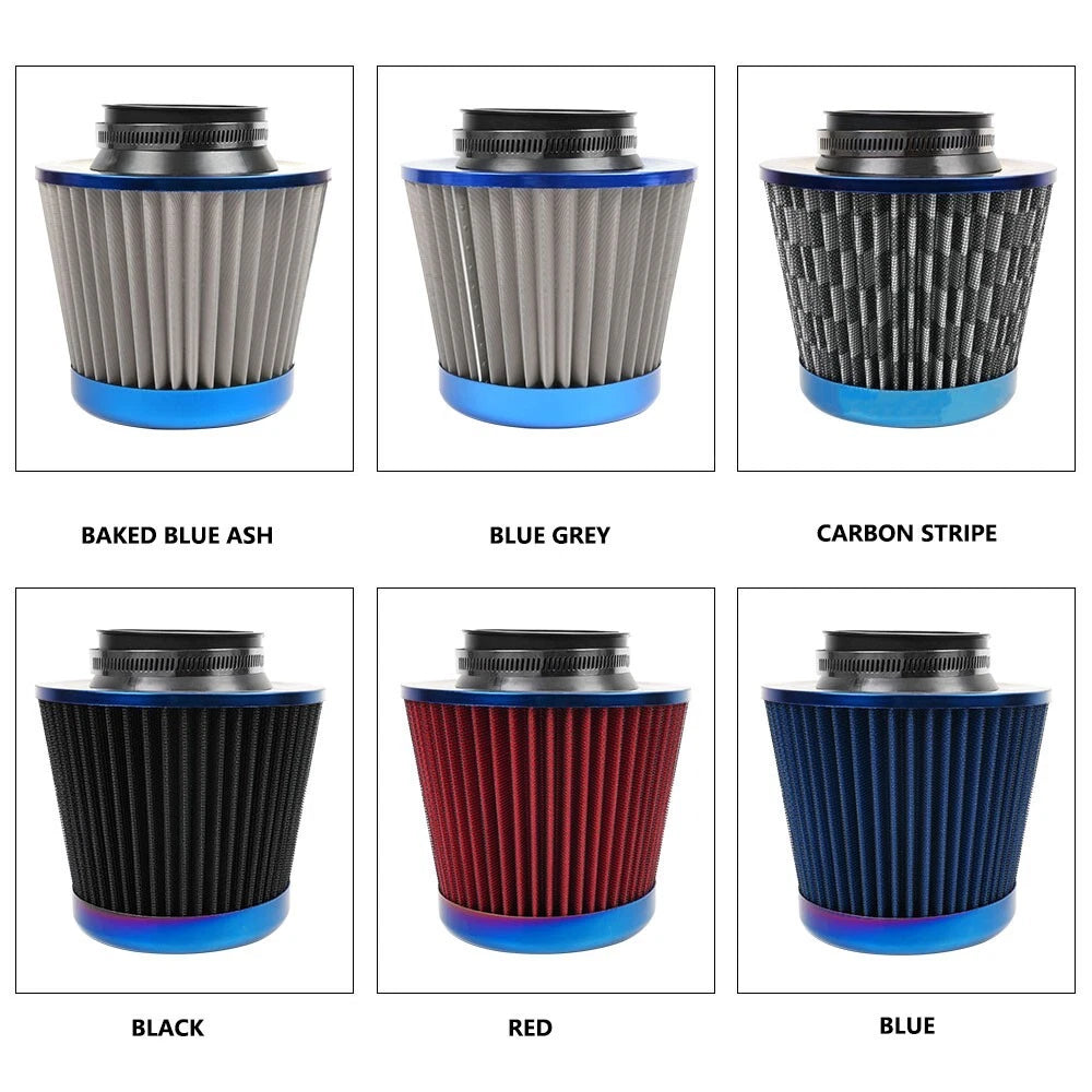 3" 76mm Universal Air Intake Filter for Performance Vehicles (Universal)