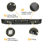 Rear Bumper with LED Lights for Ford F150 (2009–2014)