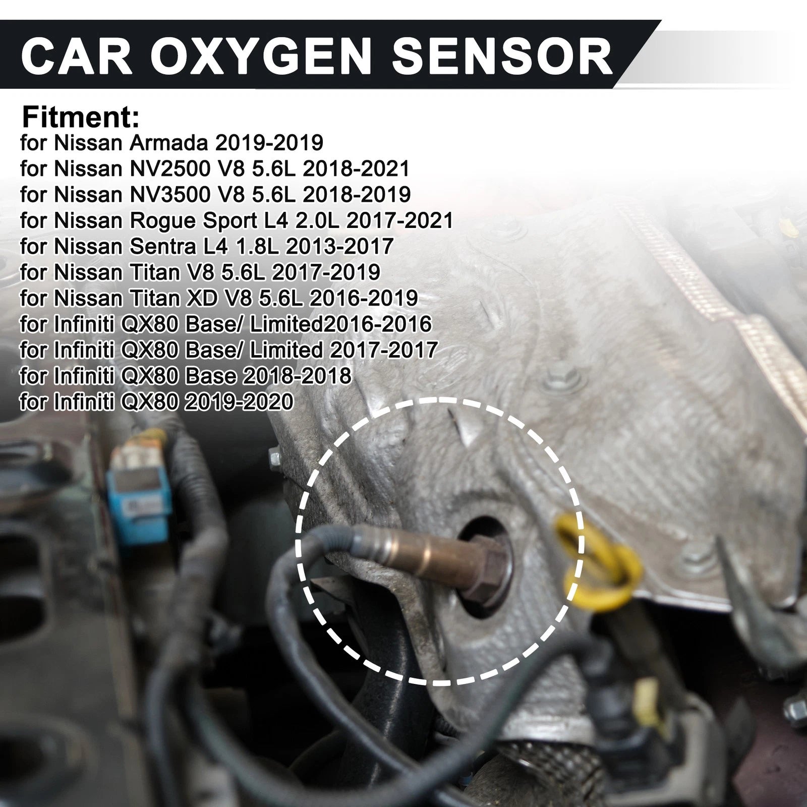 2X Upstream & Downstream Oxygen Sensor for Nissan Armada (2019) No. 250-241107