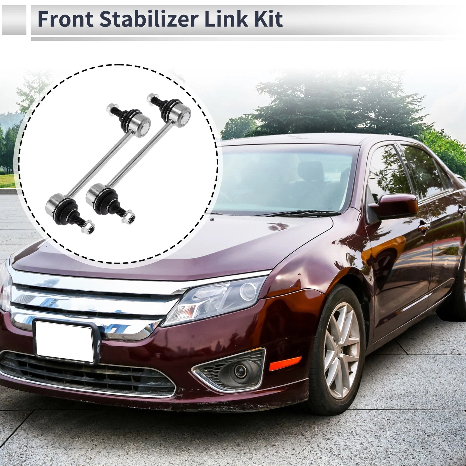 Front Stabilizer Bar Links No Bushing for Ford Fusion (2010) No.K750415 2X