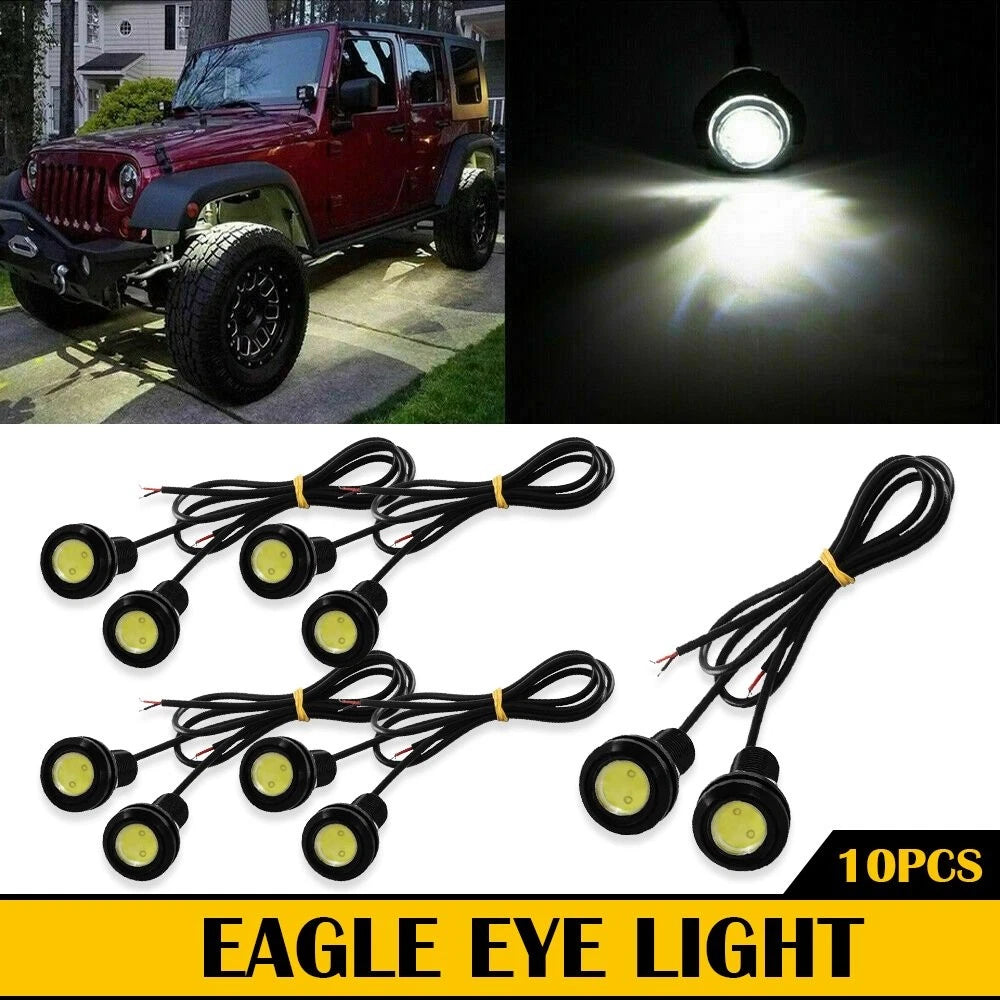 10X White LED Eagle Eye Daytime Running Lights for