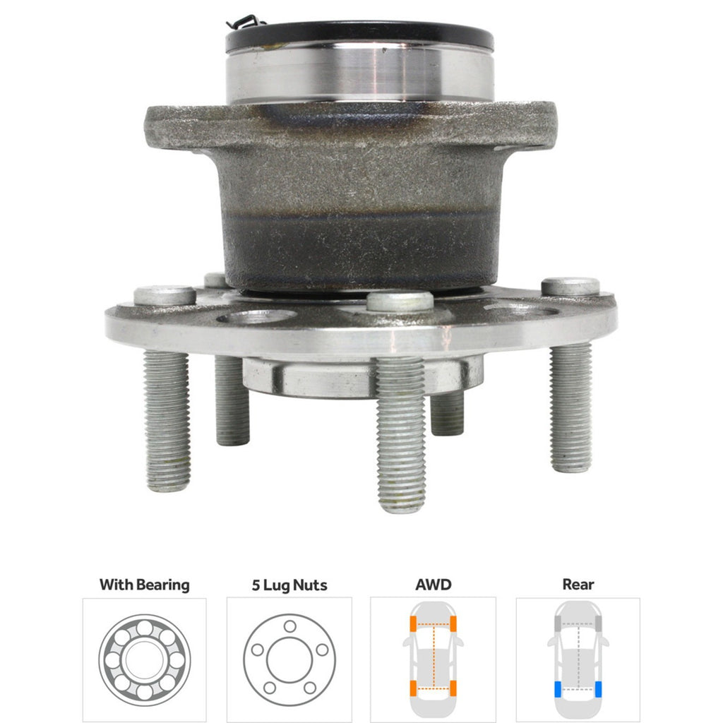 Set of 2 Wheel Hubs for Jeep Patriot (2007–2017) Rear Left & Right 4WD