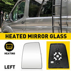 Mirror Glass Upper Side Driver Left for Ford Transit Van 150 250 350 