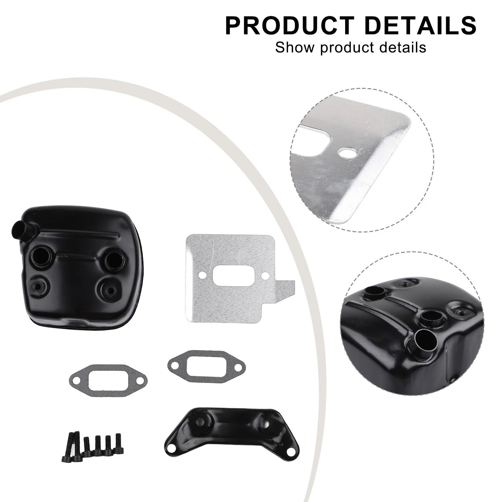 Exhaust Muffler Bracket Gasket Kit for Husqvarna 362 365 371 372 372XP