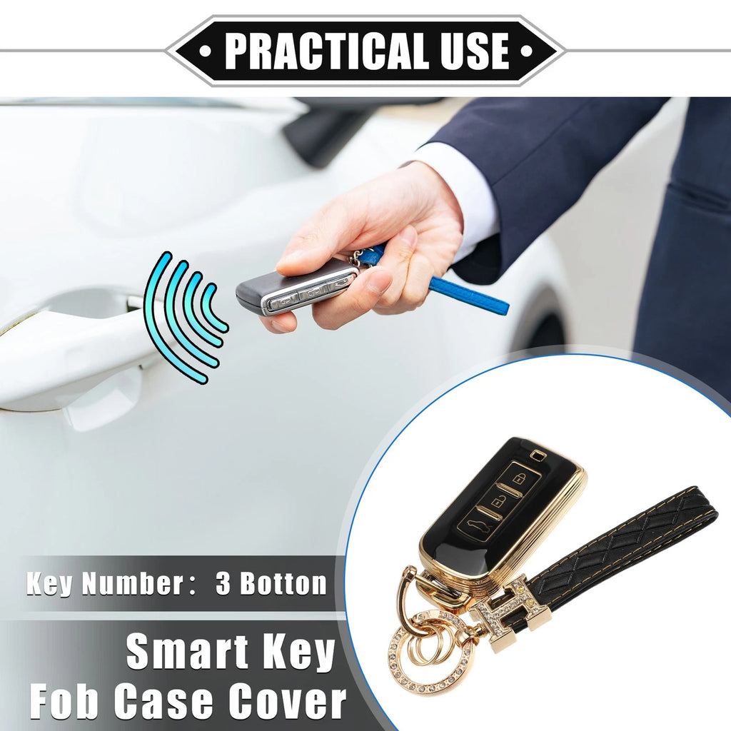 Remote Keyless Key Fob Cover Kit for Mitsubishi Outlander (2014–2021)