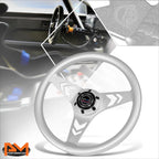 NRG RST-070-SL 330mm 1" Dish Aluminum Silver Steering Wheel for Universal