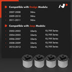 Set of 4 Front Lower Bushings for Jeep Liberty (2002–2012) Dodge Nitro