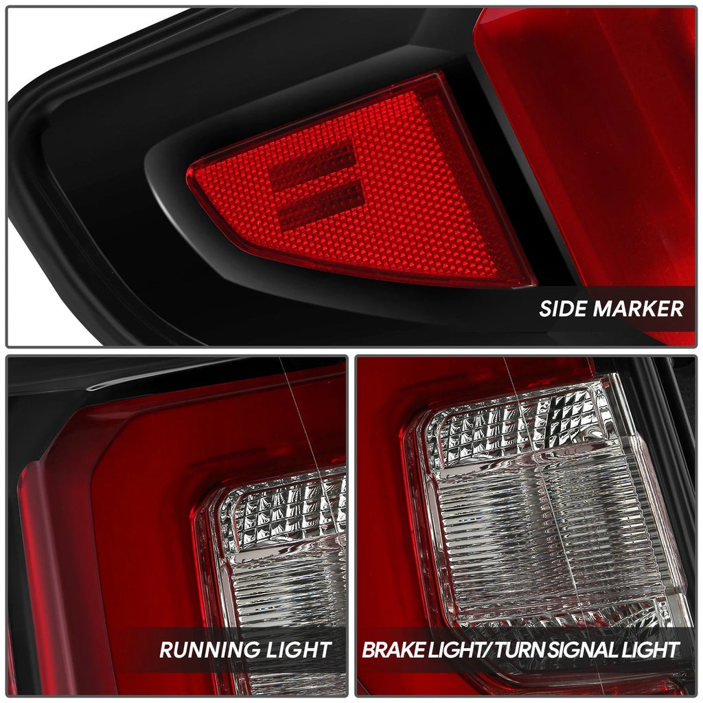 Chrome Red Driver Left Side Tail Light Assembly for GMC Acadia Limited (2013–2017)