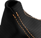 Automatic Shift Boot Cover for BMW E81 E82 E87 (2004–2013) Carbon Fiber Orange Stitch