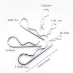 Hitch Pin Clip / 100 PCS / Carbon Steel Zinc Plated for Car Mechanic