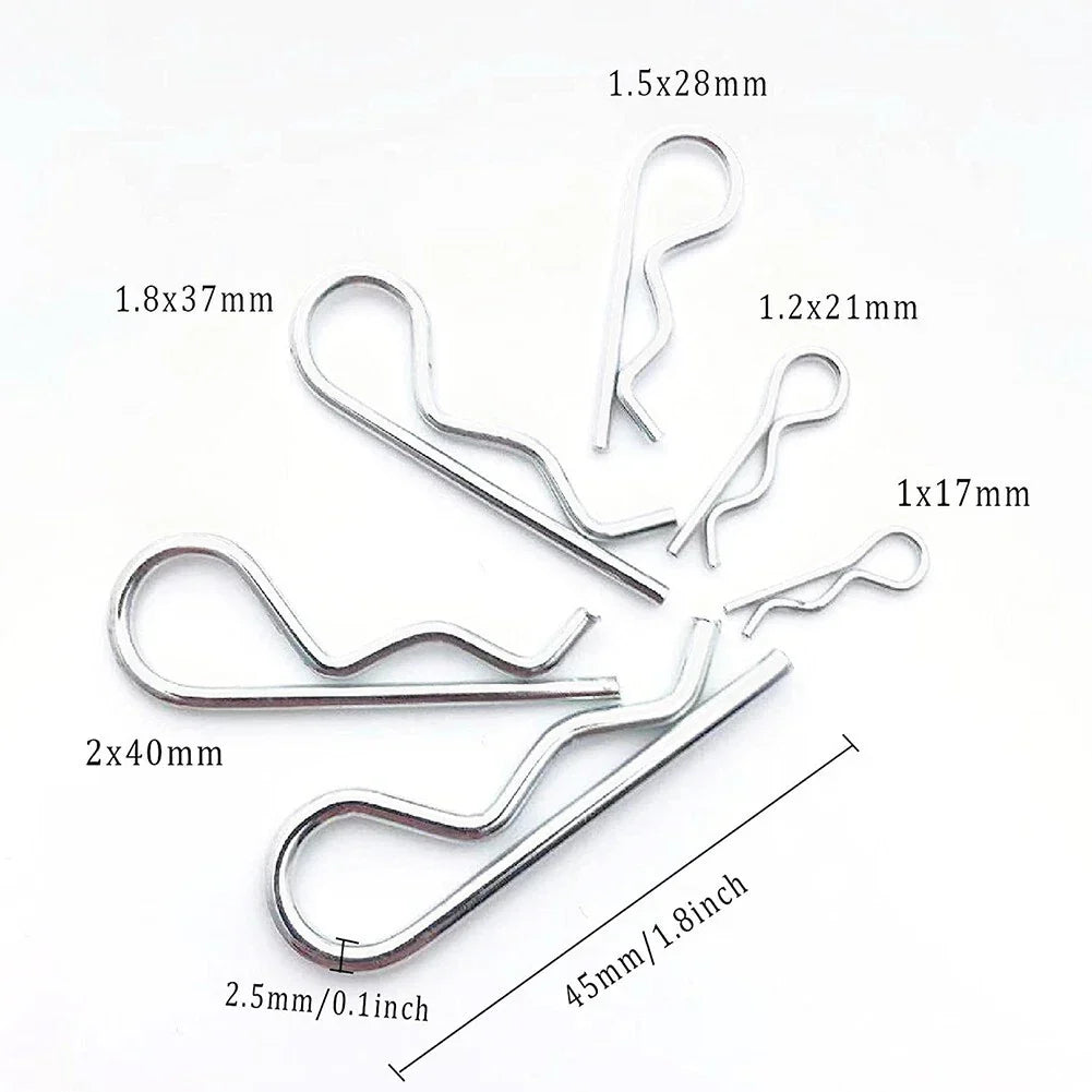 Hitch Pin Clip / 100 PCS / Carbon Steel Zinc Plated for Car Mechanic