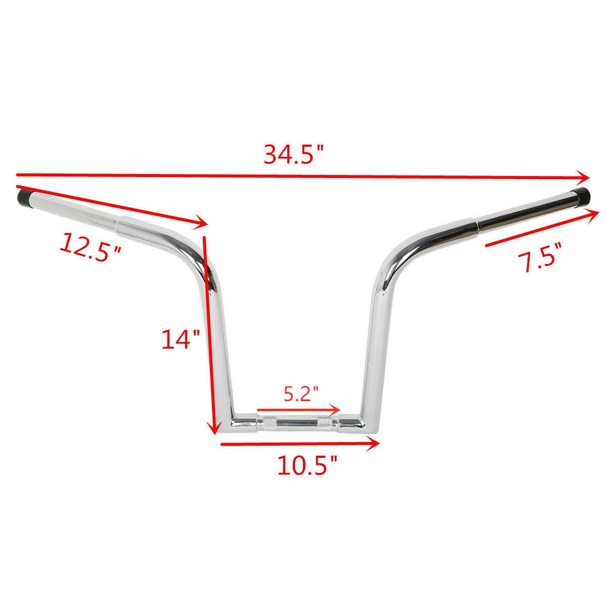 14" Rise 1 1/4" Ape Hanger Handlebar for Harley FLST FXST Sportster (1988–2023)