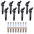 Set of 8 Ignition Coils & Spark Plugs for Equus Genesis V8 (2010–2016)