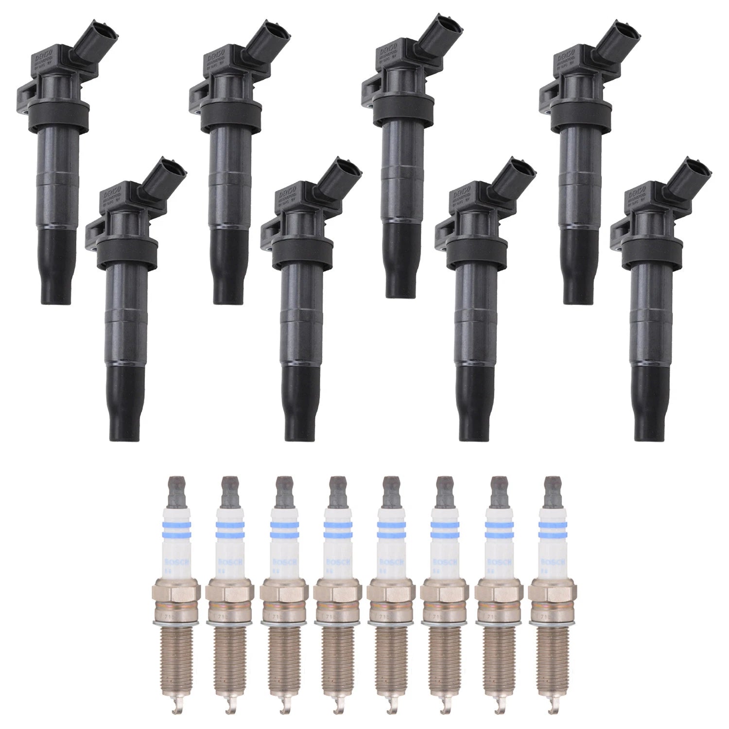 Set of 8 Ignition Coils & Spark Plugs for Equus Genesis V8 (2010–2016)