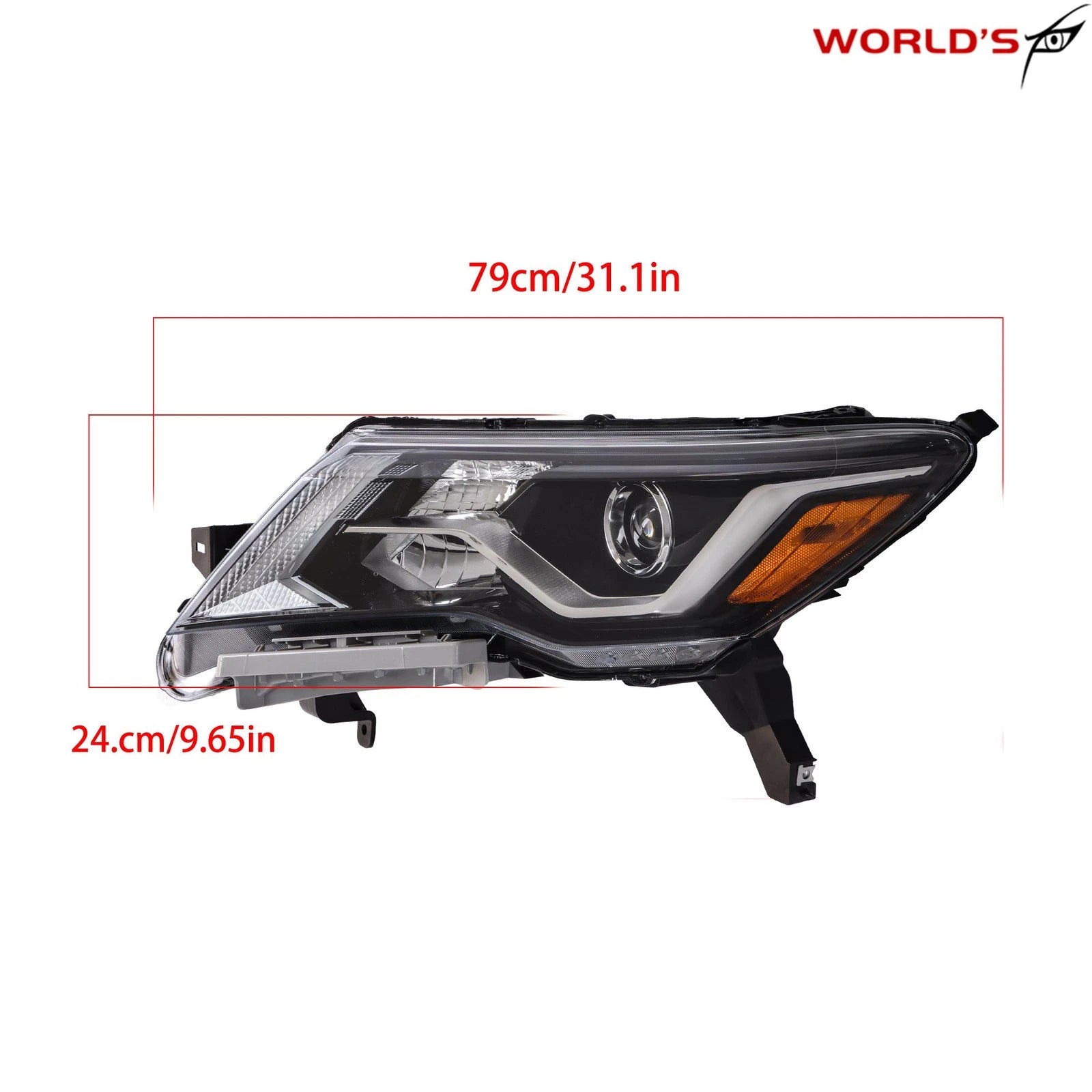 Headlight for Nissan Pathfinder (2017–2020) Halogen LED DRL LH