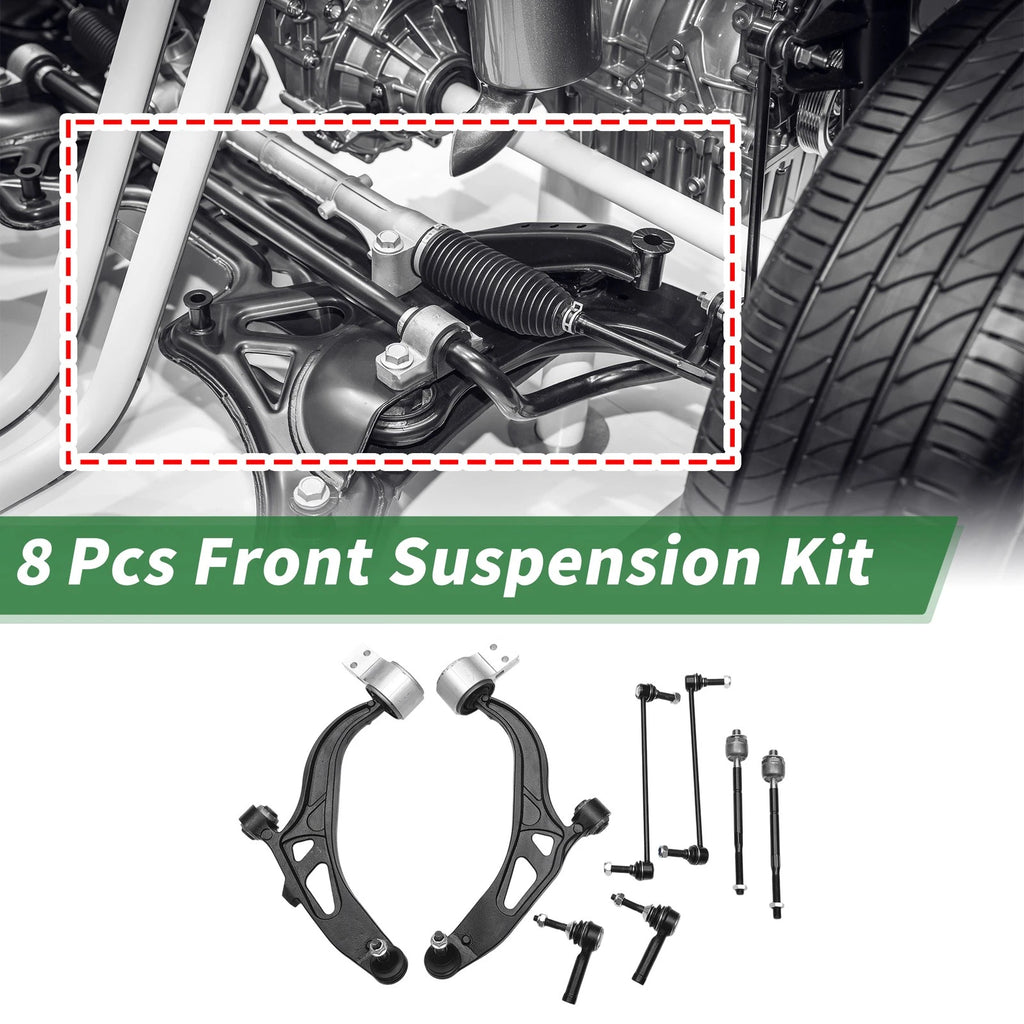 8 Pc Front Lower Control Arms for Ford Explorer (2011–2018) No.K622215/K622216/K750616