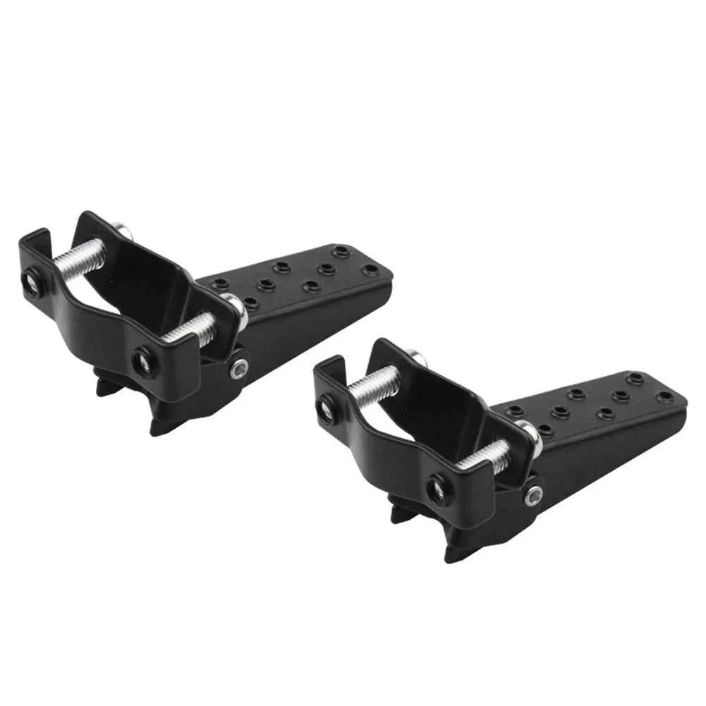 Pedals for Diverse Motorcycle Metal Passenger Black Silver