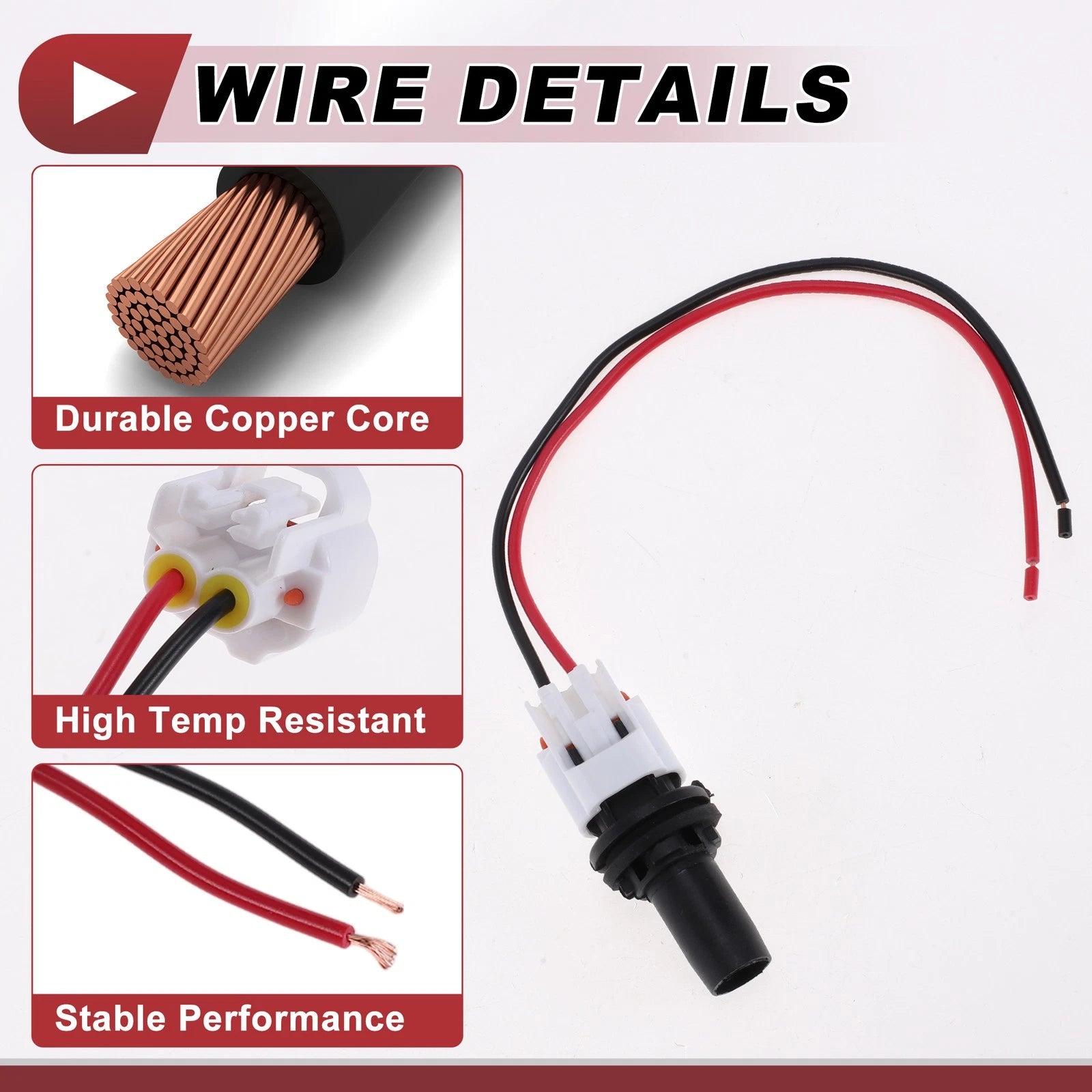 Headlight Side Marker Lamp Socket Wiring Harness for Toyota 4Runner (2013–2021)