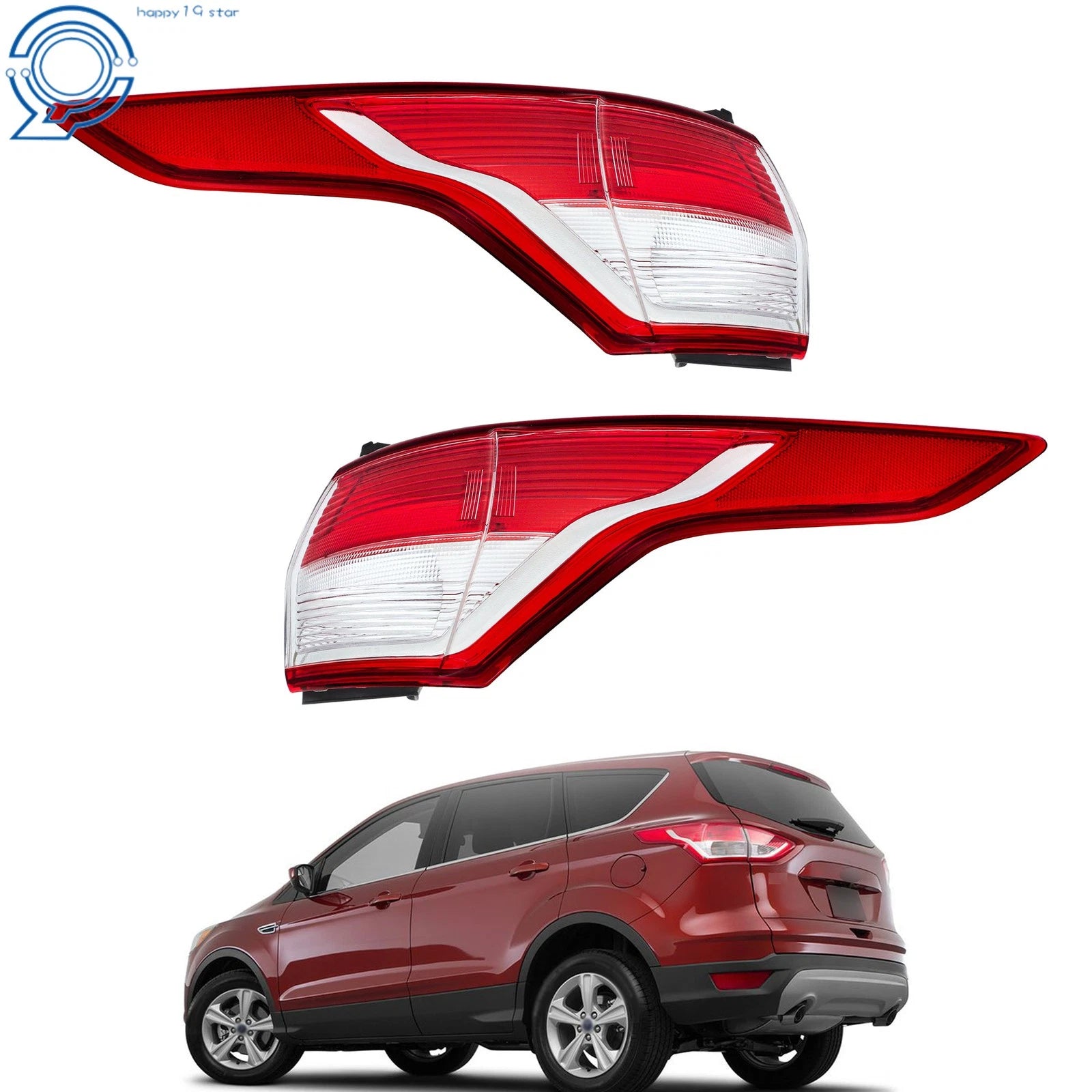 Tail Lights for Ford Escape (2013-2016) Halogen Left+Right Replacement