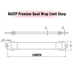 Limit Straps for Hot Racing 16" Shock Suspension Travel (4 Layers)