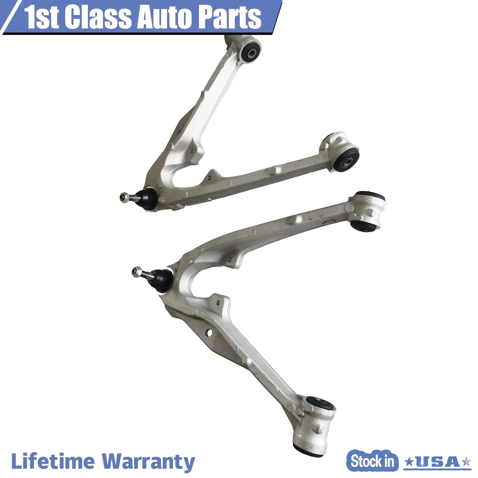 Set of 2 Front Suspension Lower Aluminum Control Arms for Silverado (2014–2017)