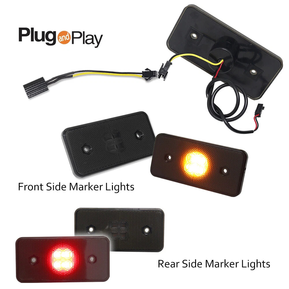 Set of 4 LED Side Marker Lights for Benz W463 G-Class (2002–2014)