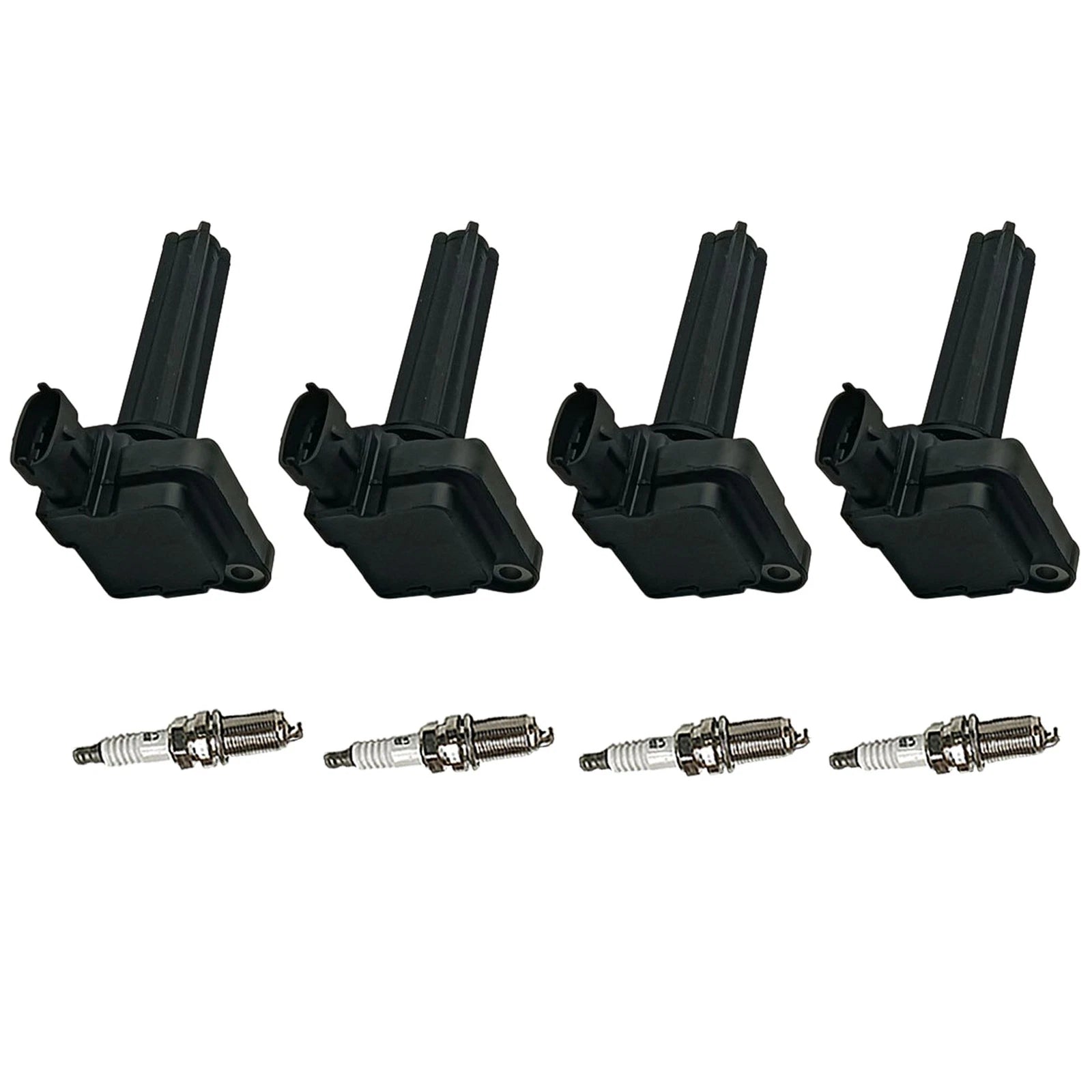 Set of 4 Ignition Coils & Iridium Spark Plugs for Saab 9-3 (2004-2011)