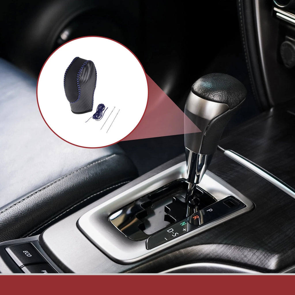 Gear Shift Knob Cover for Ford Fusion (2013–2016) Black Blue