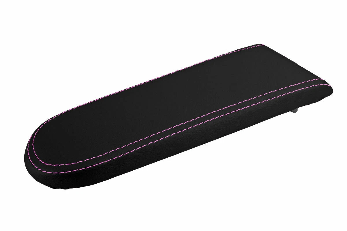 Leather Console Lid Cover for VW Jetta Golf MK4 (1999–2004) Pink Stitch