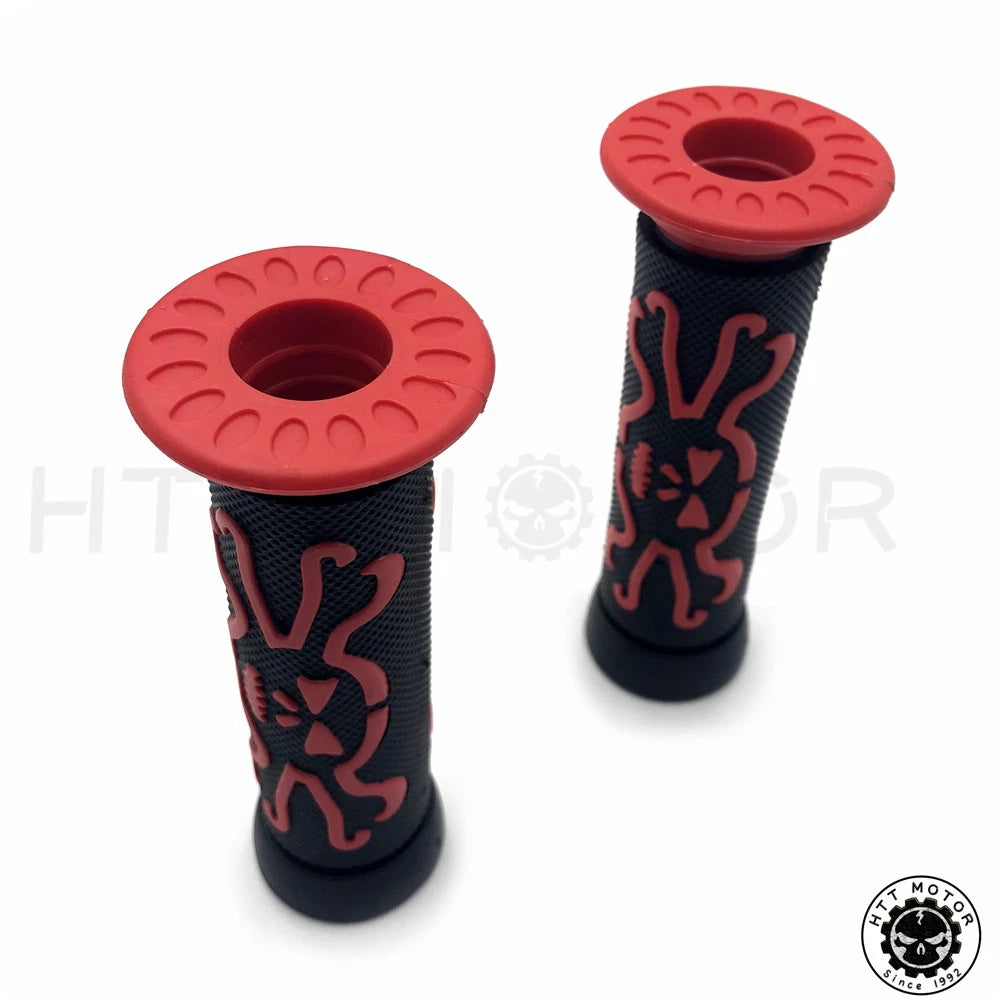 7/8" Red Skull Octopus Hand Grips for Honda CBR 600 F3 F4i 900 RR (1997–2007)