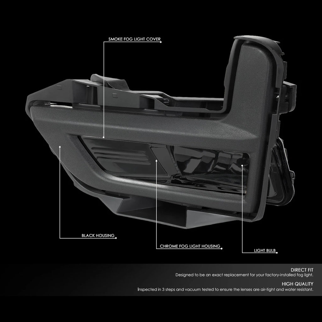 Pair of Smoked Lens Front Bumper Fog Lights for Rogue (2017–2018)
