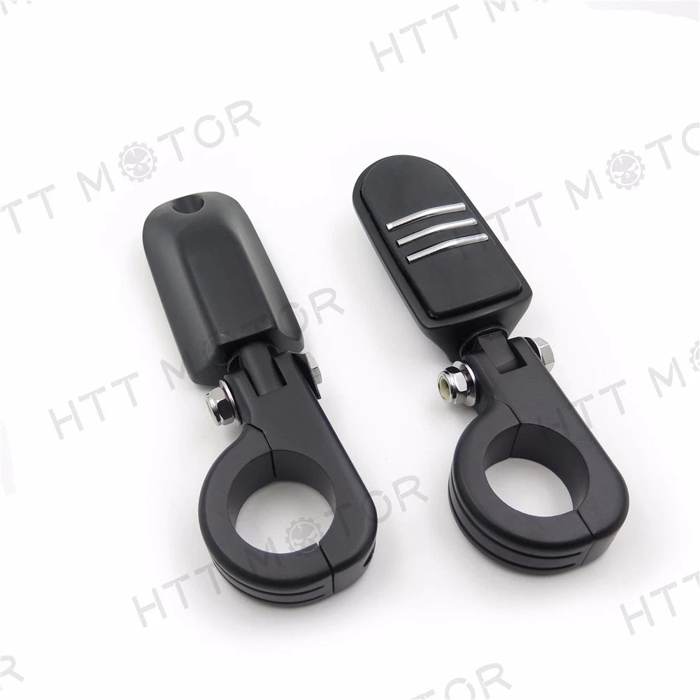 1.5" Flame Foot Peg P-Clamp Mounting Bracket for Yamaha Roadstar, Kawasaki Vulcan
