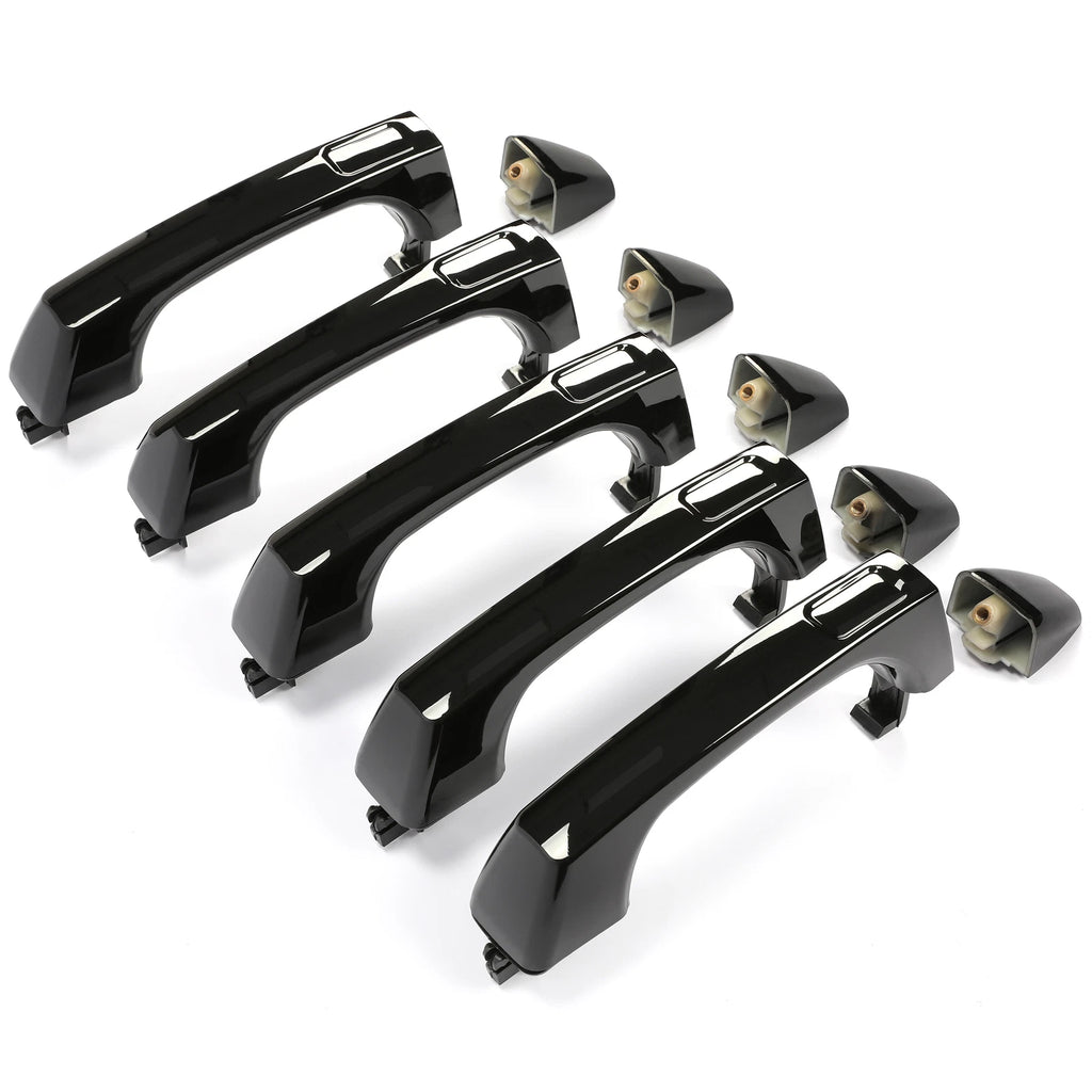 Set of 5 Exterior Door Handles for Hummer H3 H3T (2006–2010) Black