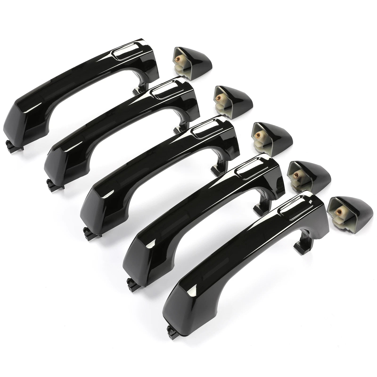 Set of 5 Exterior Door Handles for Hummer H3 H3T (2006–2010) Black