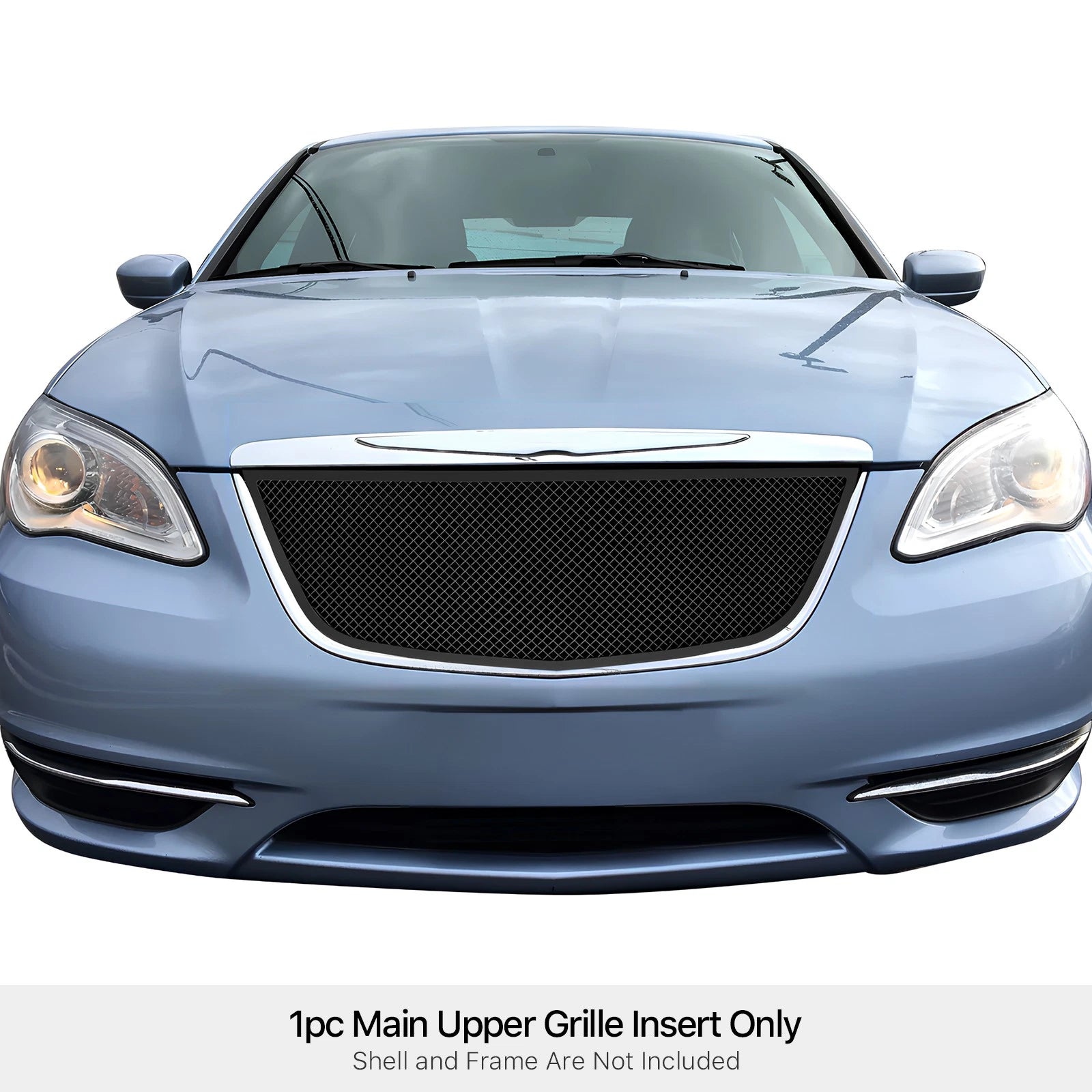 Stainless Steel Black Mesh Grille Insert for Chrysler 200 (2011-2014)