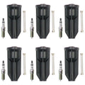 Set of 6 NGK Iridium IX Spark Plugs & Denso Coil Boots for Envoy Bravada (2002–2009)