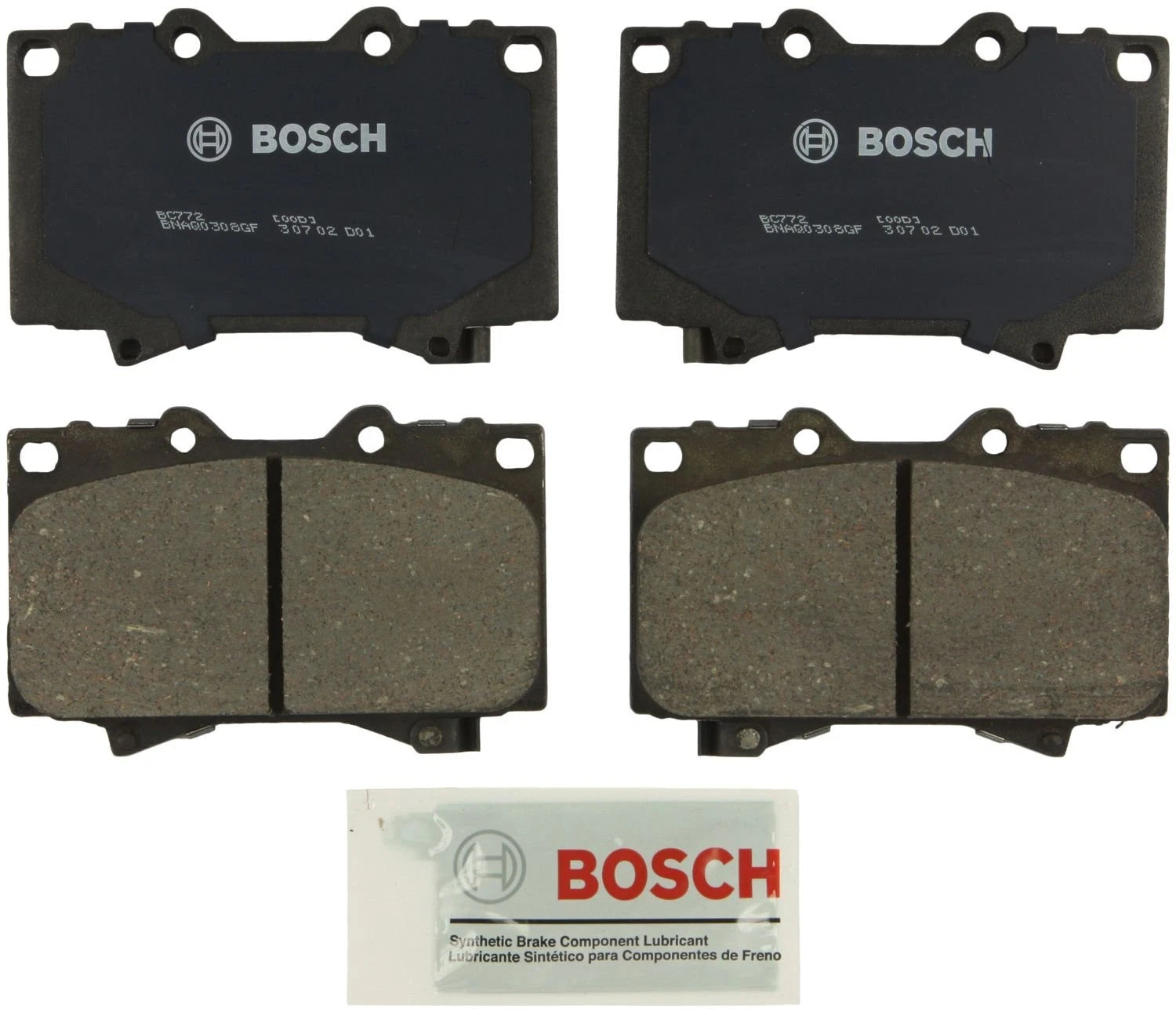 Front QuietCast Ceramic Brake Pads for Bosch (BC772)