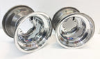 Pair of DWT Polished A5 Rolled Lip ATV Rear Wheels for Honda TRX 250R 450R (1986–2006)