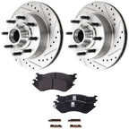 Brake Disc and Pad Kit for Ford F-150 (2000–2003) Cross-drilled